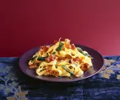 Pasta mit Schinken und Maroni