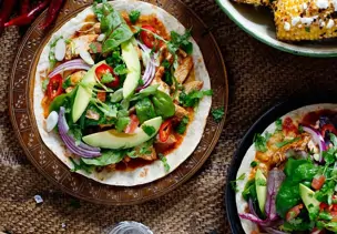Gefüllte Tortillas mit Hähnchen