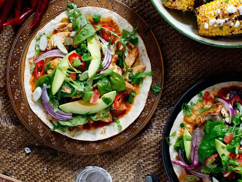 Gefüllte Tortillas mit Hähnchen