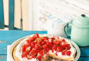 Erdbeerkuchen mit Limettencreme