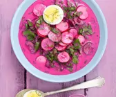 Cremige Rote-Bete-Suppe mit Radieschen