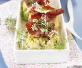 Pikanter Reisauflauf mit Zucchini