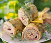 Kräuteromelette mit Kochschinken