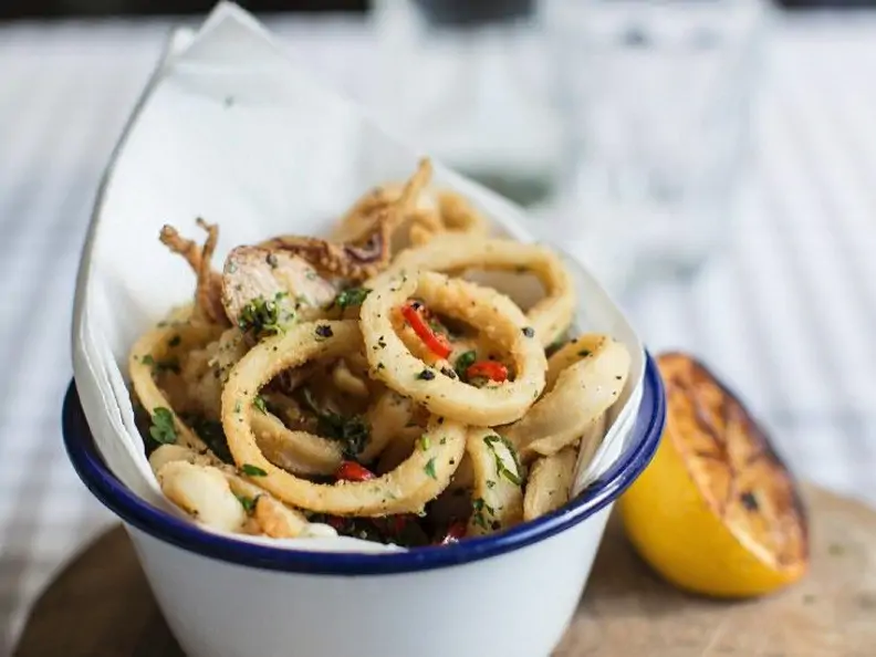 Frittierte Calamari