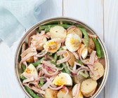 Kartoffel-Bohnensalat mit Ei