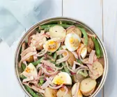 Kartoffel-Bohnensalat mit Ei