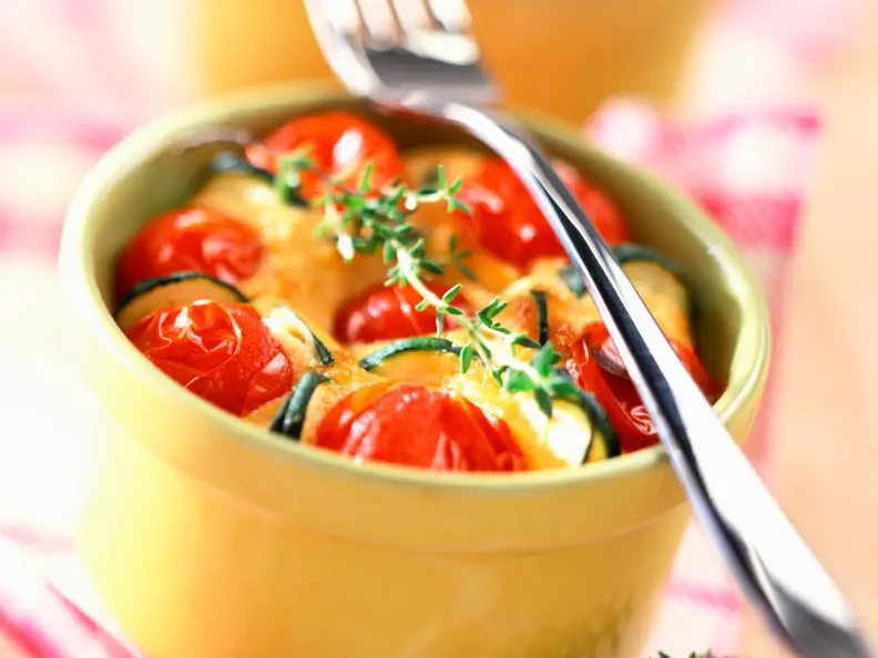 Zucchini-Tomatenauflauf
