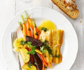 Waller mit Gemüse und Petersilienpesto
