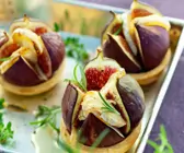 Feigentarteletts mit Ziegenkäse