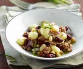Gnocchi mit roten Bohnen und Hackfleisch