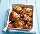 Würziges Hähnchenteile mit Tomaten aus dem Ofen