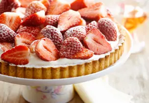 Schnelle Erdbeertarte