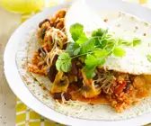 Weizentortillas mit Bohnenfüllung