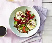 Rote Bete Salat mit Linsen und Ziegenkäse