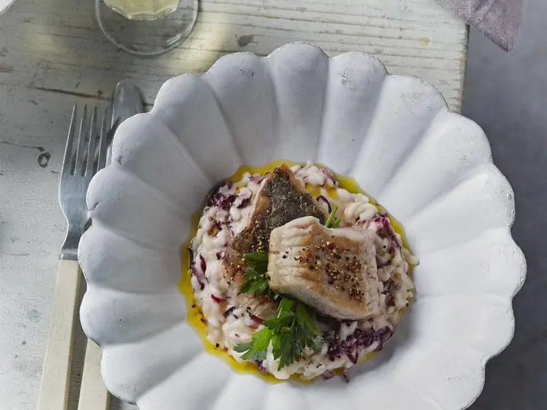 Risotto mit Radicchio und Karpfen