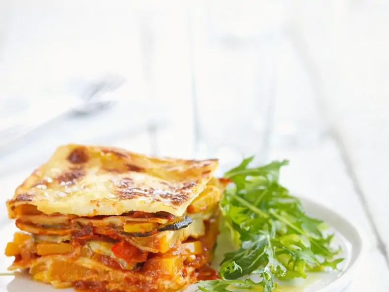 Lasagne mit Zucchini und Paprika