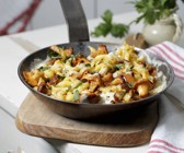 Gebratene Spätzle mit Pfifferlingen