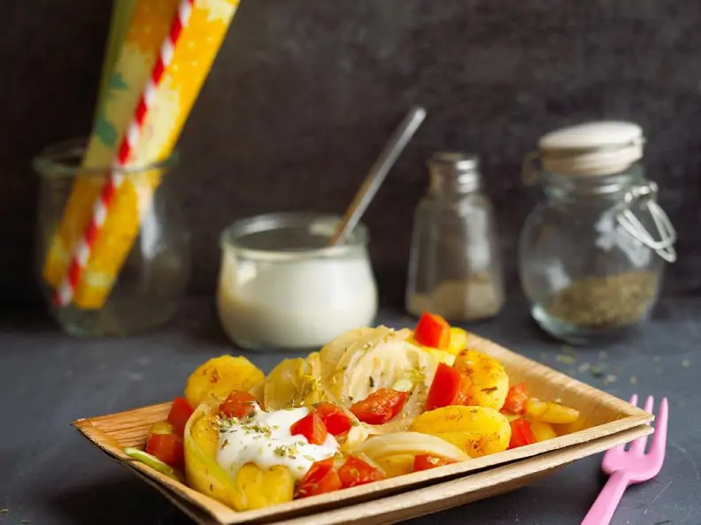 Gebratene Gnocchi mit Gemüse