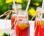 Pfefferminzeistee mit Limette