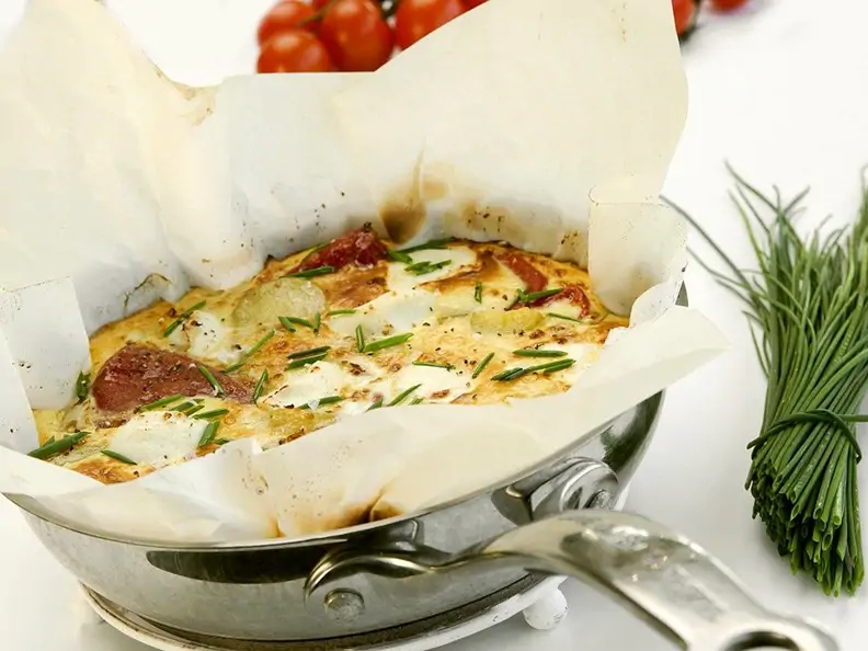 Frittata mit Kartoffeln und Käse