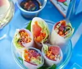 Frühlingsrollen mit Ente und Gemüse