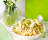 Kartoffelsalat mit Schinken und Ei