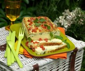 Terrine mit Basilikum und Parmesan