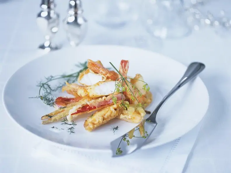 Frittierte Meeresfrüchte
