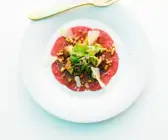 Rindercarpaccio mit Pilzen