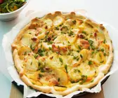 Pikanter Kartoffelkuchen mit Speck