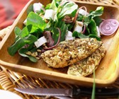 Würziges Hähnchenfilet mit Spinatsalat