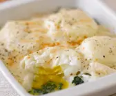 Fisch mit Spinat und Ei überbacken