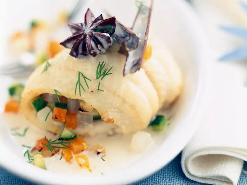 Seezungenfilets mit Gemüsefüllung
