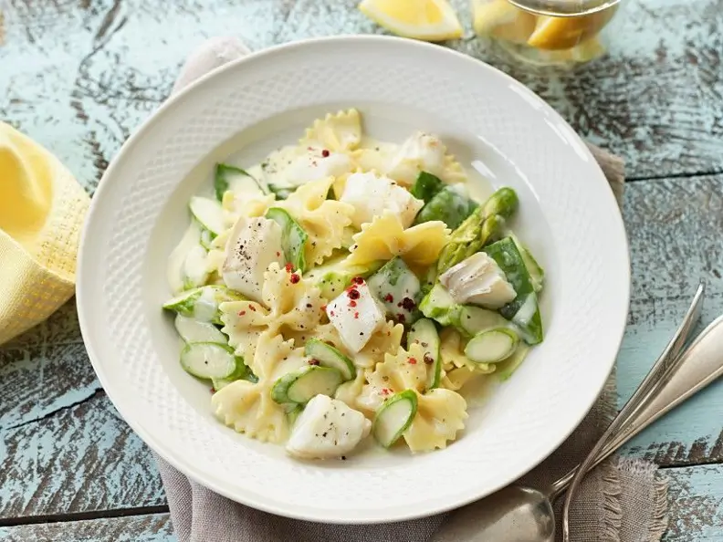 Kabeljau-Spargel-Pasta