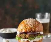 Hamburger mit Frischkäse