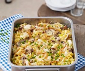 Käsespätzle mit Champignons