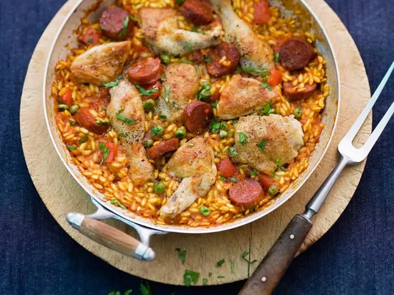 Deftige Hähnchen-Paella