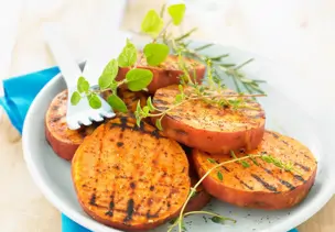 Gegrillte Süßkartoffel