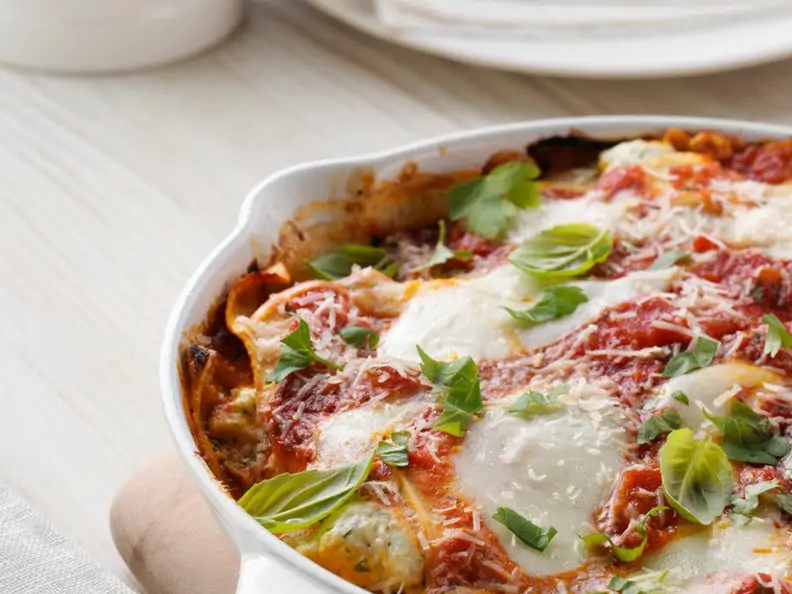 Gemüselasagne mit Mozzarella