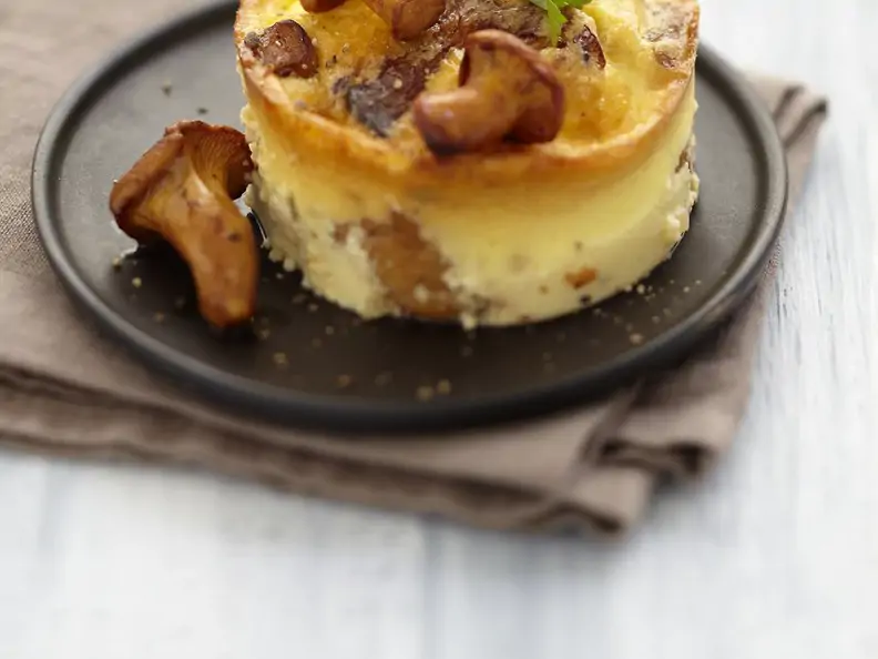 Flan mit Pfifferlingen