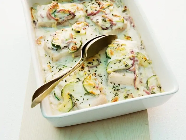 Fischauflauf mit Zucchini
